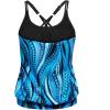 imageYonique Modest Tankini Tops for Women  Loose Fit Swim Tops No BottomBlue Ripples