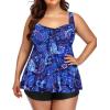 imageYonique womens TankiniFlowyblue Paisley 02