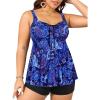 imageYonique womens TankiniFlowyblue Paisley 02
