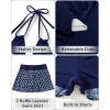 imageTankini with Skirt  Two Piece Swimsuit Tummy Control Bathing Suit Halter Swimwear Ruffle Layered Swim Skirt 2026Black