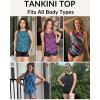 imageWomens High Neck Tankini Top  Blouson Bathing Suit Top Loose Fit Swim Top 2025 Modest Swimsuit Top No BottomBlack Dot