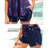 imageYonique Flowy Tankini with Shorts  Tummy Control Two Piece Swimsuit with Pockets Smocked Bandeau Bathing Suit 2026 SwimwearStarry Sky