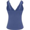 imageYonique Womens Tankini Top Only Tummy Control Bathing Suit Top Ruffle Swimsuit Top V Neck Swim Tank Top No BottomGrayish Blue