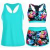 Aqua Colorful Floral