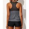 imageYonique Tankini Swimsuits for Women with Shorts Athletic Two Piece Bathing Suits Racerback Tank Tops SwimwearStripe