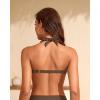 image:imageYonique Women Halter Bikini Top Only Padded Swimsuits Tops Vintage Bathing Suit Top No BottomBrown