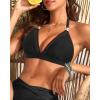 image:imageYonique Women Halter Bikini Top Only Padded Swimsuits Tops Vintage Bathing Suit Top No BottomMesh Black
