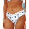image:imageYonique Women Two Piece Bathing Suits Push Up Bikini Set Halter Swimsuit Vintage SwimwearWhite and Blue Floral
