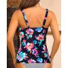 image:imageWomens Underwire Tankini Top Only  Tummy Control Bathing Suit Top Ruffle Swimsuit 2025 Colorful Floral XL