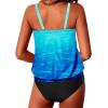 image:imageYonique Two Piece Tankini Swimsuits for Women Blouson Bathing Suits Modest SwimwearBlue Gradient