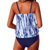image:imageYonique Two Piece Tankini Swimsuits for Women Blouson Bathing Suits Modest SwimwearBlue Tie Dye