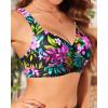 image:imageWomen Underwire Bikini Top  Push Up Swim Top Only 2025 Padded Swimsuit Bra Bathing Suit TopsColorful Floral