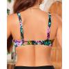 image:imageWomen Underwire Bikini Top  Push Up Swim Top Only 2025 Padded Swimsuit Bra Bathing Suit TopsColorful Floral