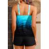 image:imageYonique Blouson Tankini Swimsuits for Women 2 Piece Bathing Suits Tops with Boyshorts Modest Loose Fit SwimwearAqua Gradient
