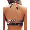 image:imageYonique Women Halter Bikini Top Only Retro Swimsuit Top Push Up Bathing Suit Top No BottomPeach Blossom1