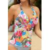 image:imageHalter Tankini Tops for Women  Tummy Control Swimsuit Top Only 2026 Push Up Bathing Suit Tank Top No BottomColorful Floral 01