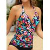 image:imageHalter Tankini Tops for Women  Tummy Control Swimsuit Top Only 2026 Push Up Bathing Suit Tank Top No BottomColorful Floral 02