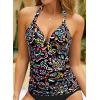image:imageHalter Tankini Tops for Women  Tummy Control Swimsuit Top Only 2026 Push Up Bathing Suit Tank Top No BottomColorful Paisley