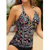 image:imageHalter Tankini Tops for Women  Tummy Control Swimsuit Top Only 2026 Push Up Bathing Suit Tank Top No BottomColorful Paisley