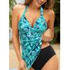 image:imageHalter Tankini Tops for Women  Tummy Control Swimsuit Top Only 2026 Push Up Bathing Suit Tank Top No BottomGreen Paisley