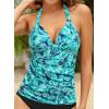 image:imageHalter Tankini Tops for Women  Tummy Control Swimsuit Top Only 2026 Push Up Bathing Suit Tank Top No BottomGreen Paisley