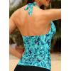 image:imageHalter Tankini Tops for Women  Tummy Control Swimsuit Top Only 2026 Push Up Bathing Suit Tank Top No BottomGreen Paisley