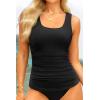 image:imageTankini Tops for Women  Tummy Control Swimsuit Top Only 2026 Modest Bathing Suit Tank Top No BottomBlack