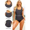 image:imageTankini Tops for Women  Tummy Control Swimsuit Top Only 2026 Modest Bathing Suit Tank Top No BottomBlack Leopard