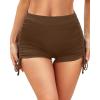 image:imageWomen Swim Shorts High Waisted Swimsuit Shorts Tummy Control Bathing Suit Bottom Plus Size BoyshortsBrown