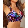 image:imageWomens Bikini Top  Supportive Swimsuit for Large Bust  2025 Cut Out Twist Swim TopColor Leopard