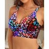 image:imageWomens Bikini Top  Supportive Swimsuit for Large Bust  2025 Cut Out Twist Swim TopColor Leopard