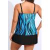 image:imageYonique Women Two Piece Plus Size Tankini with Skirt Tummy Control Bathing Suits High Neck SwimsuitsBlue Ripples