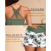 image:imageYonique Womens Tankini Swimsuit  Two Piece Bathing Suits with Shorts Tummy Control SwimwearGreen Palm Tree