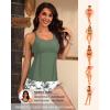 image:imageYonique Womens Tankini Swimsuit  Two Piece Bathing Suits with Shorts Tummy Control SwimwearGreen Palm Tree
