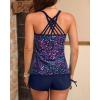 image:imageYonique Womens Tankini Swimsuit  Two Piece Bathing Suits with Shorts Tummy Control SwimwearStarry Sky
