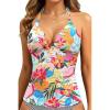 image:imageHalter Tankini Tops for Women  Tummy Control Swimsuit Top Only 2026 Push Up Bathing Suit Tank Top No BottomColorful Floral 01
