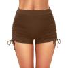 image:imageWomen Swim Shorts High Waisted Swimsuit Shorts Tummy Control Bathing Suit Bottom Plus Size BoyshortsBrown