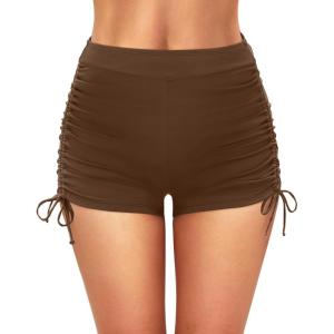 image:imageWomen Swim Shorts High Waisted Swimsuit Shorts Tummy Control Bathing Suit Bottom Plus Size BoyshortsBrown