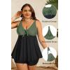 image:imagePlus Size Tankini Tops for Women Only  Flowy Bathing Suits Tops Modest Swimsuit No BottomOlive Green