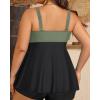image:imagePlus Size Tankini Tops for Women Only  Flowy Bathing Suits Tops Modest Swimsuit No BottomOlive Green