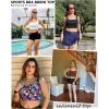 image:imageWomen Sports Bra Swimsuit Top  Crop Bikini Top Only Modest Bathing Suit 2025 Square Neck SwimwearBlack