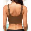 image:imageWomen Sports Bra Swimsuit Top  Crop Bikini Top Only Modest Bathing Suit 2025 Square Neck SwimwearBrown
