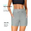 image:imageWomen Swim Board Shorts  5 High Waisted Bathing Suit Shorts with Pockets Tummy Control Swimsuit Bottom 2025 BoyshortsLight Gray