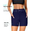 image:imageWomen Swim Board Shorts  5 High Waisted Bathing Suit Shorts with Pockets Tummy Control Swimsuit Bottom 2025 BoyshortsNavy Blue