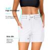 image:imageWomen Swim Board Shorts  5 High Waisted Bathing Suit Shorts with Pockets Tummy Control Swimsuit Bottom 2025 BoyshortsWhite