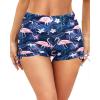 image:imageWomen Swim Shorts High Waisted Swimsuit Shorts Tummy Control Bathing Suit Bottom Plus Size BoyshortsBlue Flamingo