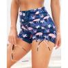 image:imageWomen Swim Shorts High Waisted Swimsuit Shorts Tummy Control Bathing Suit Bottom Plus Size BoyshortsBlue Flamingo