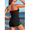 image:imageWomen Tankini Swimsuit with Shorts  Two Piece Tummy Control Bathing Suit with Pockets 2025 SwimwearColorful Black
