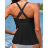 image:imageWomen Underwire Tankini Top  Flowy Swimsuit Top Only Push Up Twist Bathing Suit No Bottom 2026Black