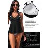 image:imageWomen Underwire Tankini Top  Flowy Swimsuit Top Only Push Up Twist Bathing Suit No Bottom 2026Black